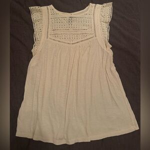 LOFT cream blouse